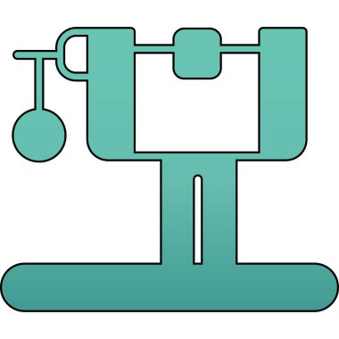 ağırlık kaldırma ekipmanı simgesi renk ana hatları vektörü