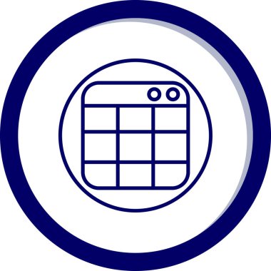 Takvim simgesinin vektör illüstrasyonu