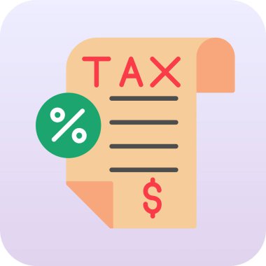 Vergi. Web simgesi basit illüstrasyon