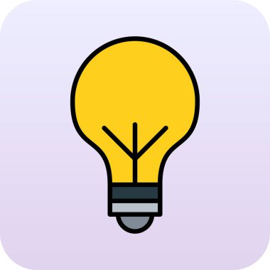 Ampul simgesi soyut bir grupta izole edildi