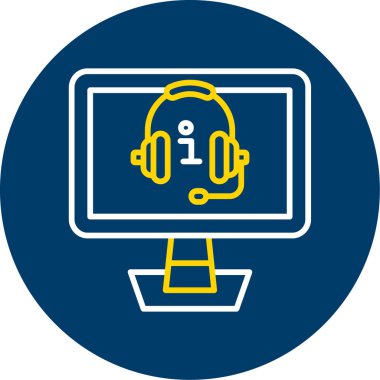 bilgisayar izleyici vektör simgesi modern basit vektör illüstrasyonu