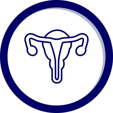 Kadın jinekoloji ikonu. Web için kadın sağlık vektör simgelerinin özet çizimi