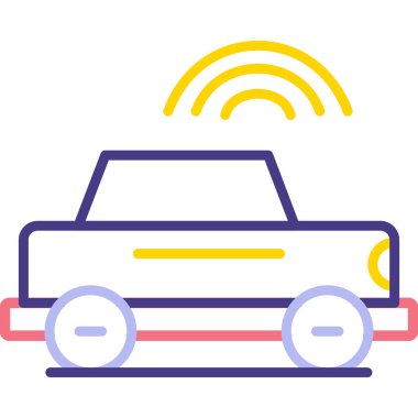 araba paylaşım renk çizgisi vektörü simgesi