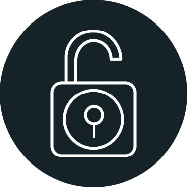 vektör asma kilit çizimi