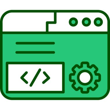 programlama simgesi, vektör illüstrasyonu