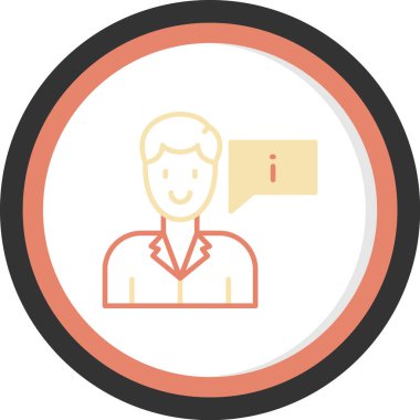 İş adamı. Web simgesi basit illüstrasyon