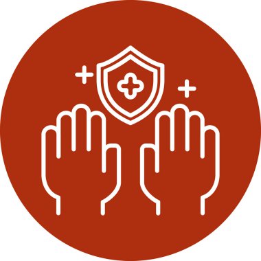 Bir virüs simgesinin vektör illüstrasyonu