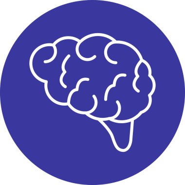 beyin ikonu vektör illüstrasyonu