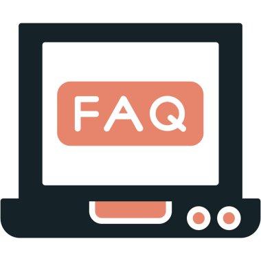 Beyaz arkaplanda izole edilmiş faq simgesi vektörü, soru şeffaf işareti