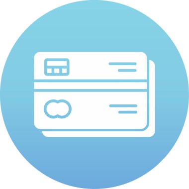 Kredi Kartı. Web simgesi basit illüstrasyon