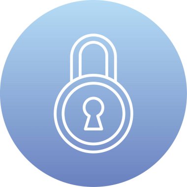 Kilit simgesinin vektör illüstrasyonu