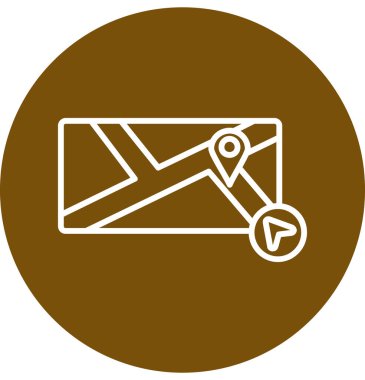 harita simgesi vektör illüstrasyonu