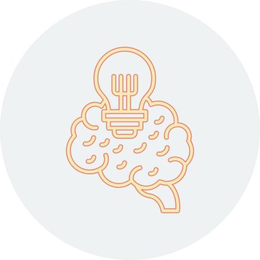 Ampul simgesi olan beyin