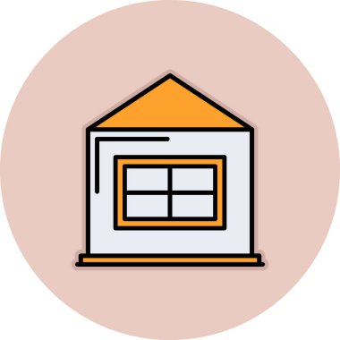 ev web simgesi, vektör illüstrasyonu