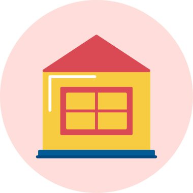 Okul. Web simgesi vektör illüstrasyonu