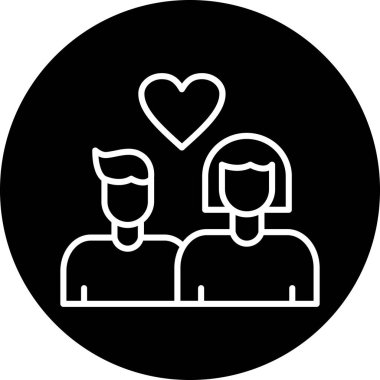 Aşk simgesinin vektör illüstrasyonu