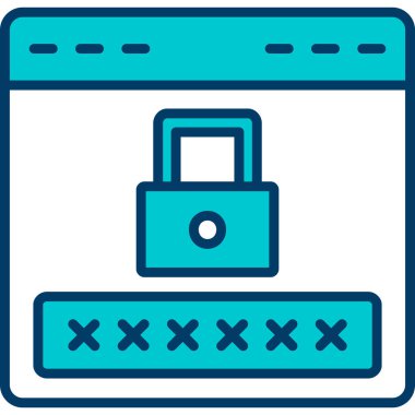 Kilit. Web simgesi basit illüstrasyon