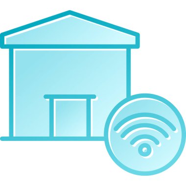 Benzersiz akıllı ev vektör simgesi