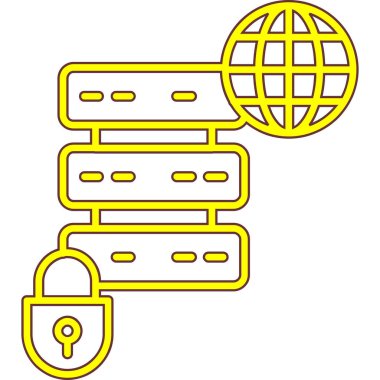 Kilit. Web simgesi basit illüstrasyon
