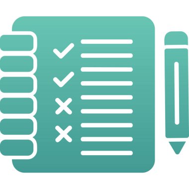 Kontrol listesi vektör simgesi modern basit vektör illüstrasyonu