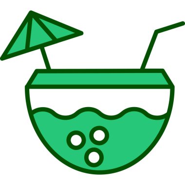 Kokteyl. Web simgesi basit illüstrasyon