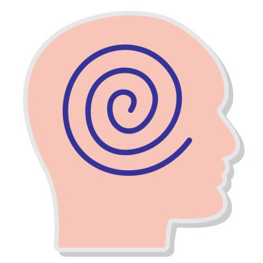 Beyin. Web simgesi basit illüstrasyon