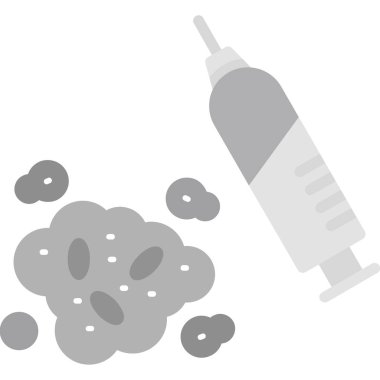 Virüs ve bakteri vektör simgesi. Beyaz arkaplanda izole edilmiş basit bir mikrop çizimi.