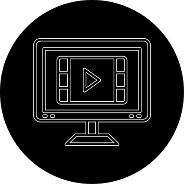 Vektör TV simgesi illüstrasyonu