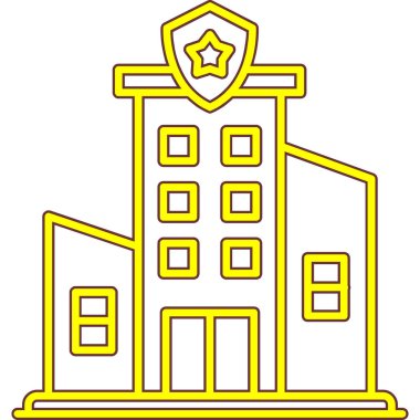 Modern yapı simgesinin vektör illüstrasyonu