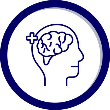 Beyin. Web simgesi basit tasarım