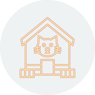 kedi simgesi vektör illüstrasyonu