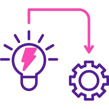 Bir fikrim var. Web simgesi basit illüstrasyon