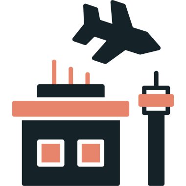 Havaalanı terminal vektör simgesi