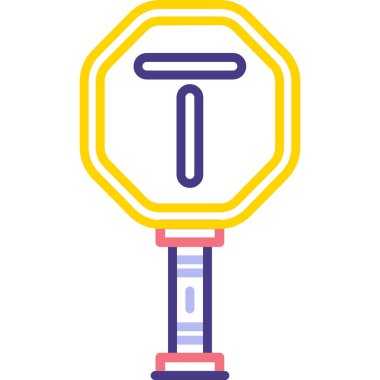 Trafik İşareti simgesi, vektör illüstrasyonu