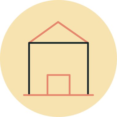 Ev. Web simgesi basit illüstrasyon