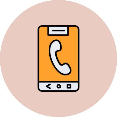 - Telefon. Web simgesi basit illüstrasyon