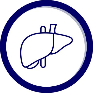 Karaciğer simgesi, vektör illüstrasyonu basit tasarım