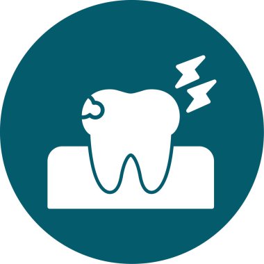 Diş Bakımı simgesi, vektör illüstrasyonu