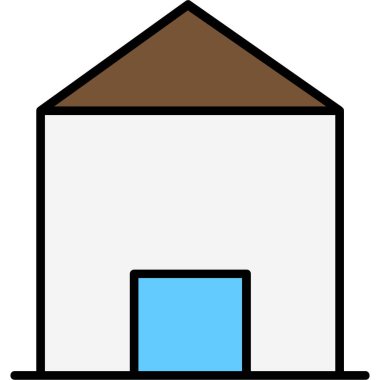 Ev. Web simgesi basit illüstrasyon