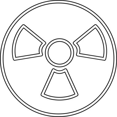 Radyasyon radyasyon ikonu vektör çizimi