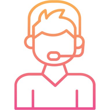 Çağrı merkezi simgesi. vektör illüstrasyonu