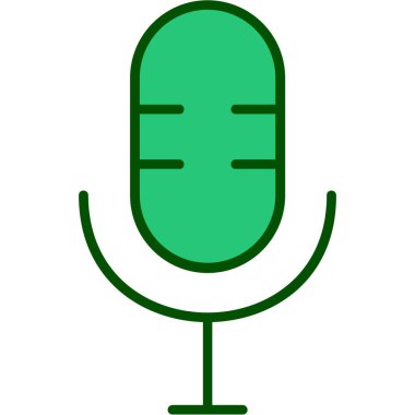 mikrofon simgesi vektör illüstrasyonu