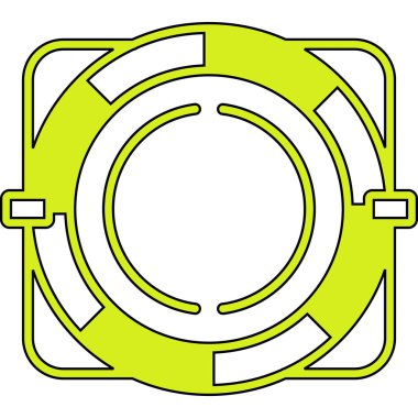 Yeşil ve beyaz bir ikonun vektör illüstrasyonu