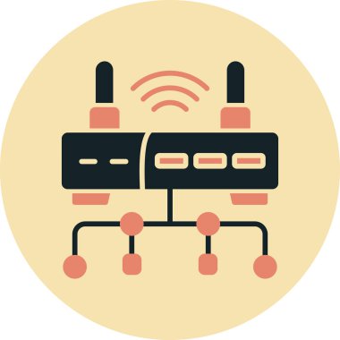 router simgesi vektör illüstrasyonu