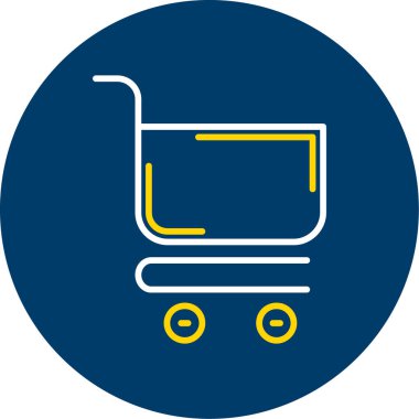 Alışveriş sepeti simgesinin vektör illüstrasyonu