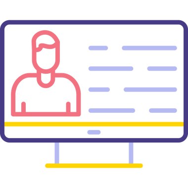 adam web simge vektör çizim