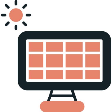 Güneş paneli. Basit resimleme