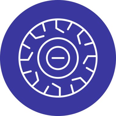 Bir araba simgesinin vektör illüstrasyonu