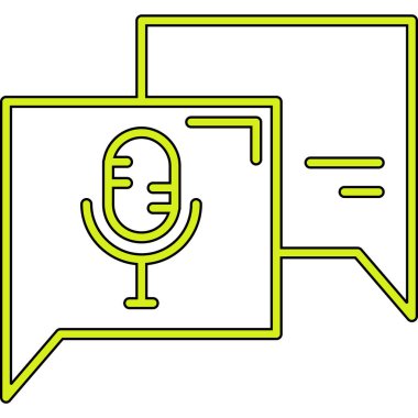 Podcast. Web simgesi basit tasarım