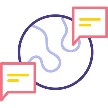 Konuş. Web simgesi basit illüstrasyon